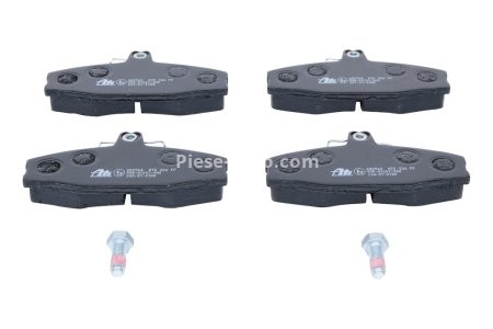Set plăcuțe frână ATE, față (cu șuruburi ghidare etrier), pentru: SKODA FAVORIT, FAVORIT FORMAN, FELICIA CUBE, FELICIA I, FELICIA II; VW CADDY II 1.3/1.6/1.9D 06.88-04.02 3