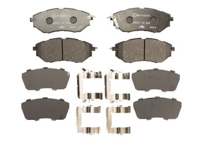 Set plăcuțe frână ATE, față (cu accesorii; cu un tampon de amortizare), pentru: SUBARU FORESTER, LEGACY IV, OUTBACK, TRIBECA 2.0-3.6 09.03-