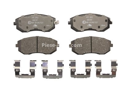 Set plăcuțe frână ATE, față (cu accesorii), pentru: SUBARU BRZ, FORESTER, IMPREZA, LEGACY IV, LEGACY V, OUTBACK, XV 1.5-3.0 12.00-