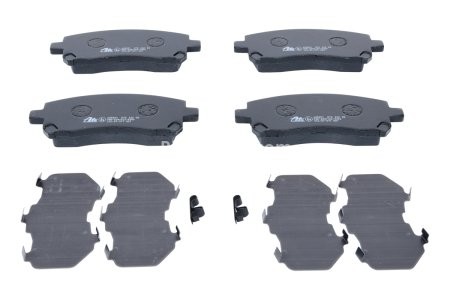 Set plăcuțe frână ATE, față (cu un tampon de amortizare), pentru: SUBARU FORESTER, IMPREZA, LEGACY II, LEGACY III, LEGACY OUTBACK, OUTBACK 1.6-3.0 02.94-09.09 3