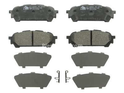 Set plăcuțe frână ATE, spate  (cu un tampon de amortizare), pentru: SUBARU FORESTER, IMPREZA 1.5-2.5 12.00-06.09