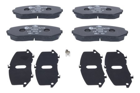 Set plăcuțe frână ATE, față (cu un tampon de amortizare), pentru: SUZUKI GRAND VITARA I, GRAND VITARA II 1.6-3.2 03.98- 3