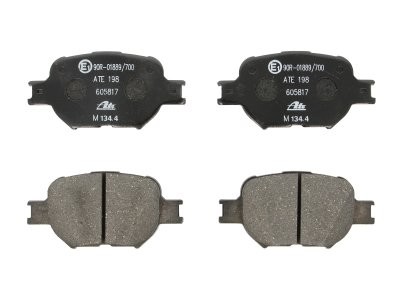 Set plăcuțe frână ATE, față , pentru: TOYOTA ALTEZZA, ALTEZZA GITA, BREVIS, CALDINA, CELICA, COROLLA, COROLLA VERSO, MARK II, MARK II IX, MARK X I, MATRIX, PROGRES, VEROSSA 1.3-3.0 10.97-09.09