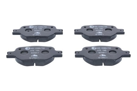 Set plăcuțe frână ATE, față , pentru: TOYOTA ALTEZZA, ALTEZZA GITA, BREVIS, CALDINA, CELICA, COROLLA, COROLLA VERSO, MARK II, MARK II IX, MARK X I, MATRIX, PROGRES, VEROSSA 1.3-3.0 10.97-09.09 3