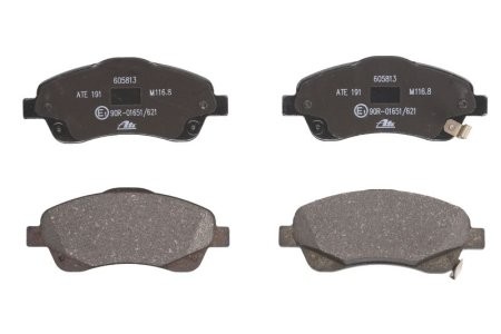 Set plăcuțe frână ATE, față , pentru: TOYOTA AVENSIS, COROLLA VERSO 1.6-2.4 03.03-03.09