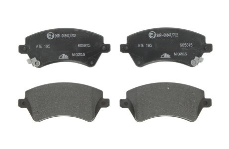 Set plăcuțe frână ATE, față , pentru: TOYOTA COROLLA 1.3-2.0D 10.01-03.08