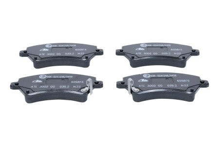 Set plăcuțe frână ATE, față , pentru: TOYOTA COROLLA 1.3-2.0D 10.01-03.08 3