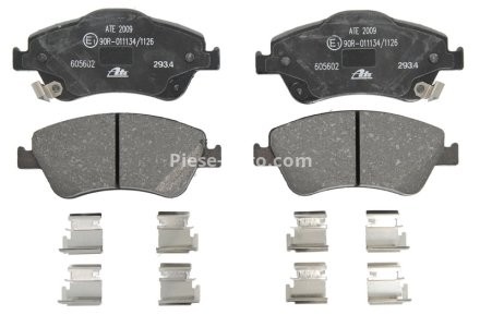 Set plăcuțe frână ATE, față (cu accesorii), pentru: TOYOTA AURIS, COROLLA 1.33-1.8H 10.06-07.14