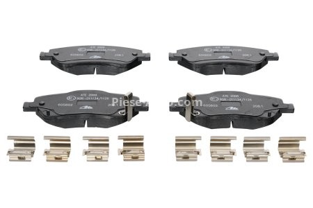 Set plăcuțe frână ATE, față (cu accesorii), pentru: TOYOTA AURIS, COROLLA 1.33-1.8H 10.06-07.14 3