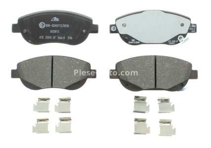 Set plăcuțe frână ATE, față (cu accesorii), pentru: TOYOTA AVENSIS, VERSO 1.6-2.2D 11.08-10.18