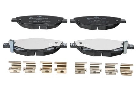 Set plăcuțe frână ATE, față (cu accesorii), pentru: TOYOTA AVENSIS, VERSO 1.6-2.2D 11.08-10.18 3