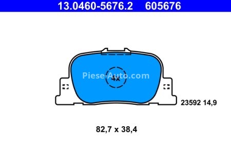 Set plăcuțe frână ATE, spate  , pentru: TOYOTA CALDINA, CAMRY, OPA, PRIUS 1.5H-3.0 08.96-12.09