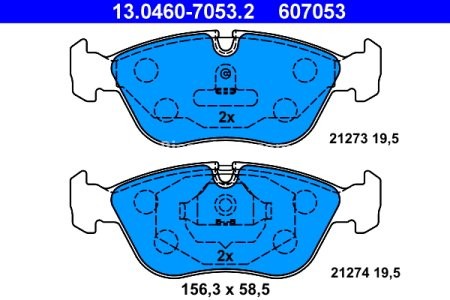 Set plăcuțe frână ATE, față , pentru: VOLVO 850, C70 I, S70, V70 I, XC70 I 2.0-2.5D 06.91-10.05