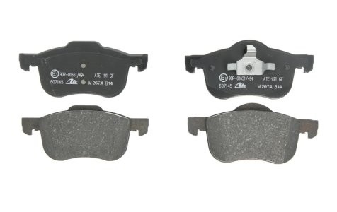 Set plăcuțe frână ATE, față , pentru: VOLVO S60 I, S80 I, V70 II, XC70 I 2.0-3.0 11.97-04.10
