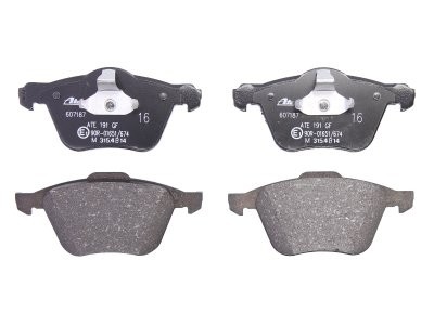 Set plăcuțe frână ATE, față , pentru: VOLVO S60 I, S80 I, V70 II, XC90 I 2.0-4.4 05.98-12.14