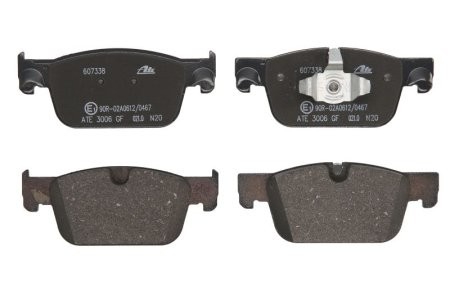 Set plăcuțe frână ATE, față , pentru: VOLVO S60 III, S90 II, V60 II, V90 II, XC60 II 2.0-2.0H 03.16-