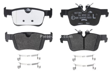 Set plăcuțe frână ATE, spate , (cu accesorii), pentru: VOLVO S60 III, S90 II, V60 II, V90 II, XC60 II 2.0-2.0H 03.16-