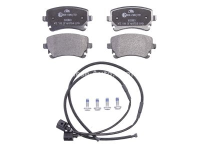 Set plăcuțe frână ATE, spate  (cu șuruburi ghidare etrier), pentru: VW PHAETON 3.0D-6.0 04.02-07.18,  BENTLEY CONTINENTAL