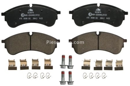 Set plăcuțe frână ATE, față , pentru: VW CRAFTER, GRAND CALIFORNIA CAMPER 2.0D 09.16-