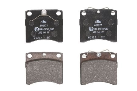 Set plăcuțe frână ATE, față , pentru: VW TRANSPORTER T4 1.9D-2.8 07.90-06.03