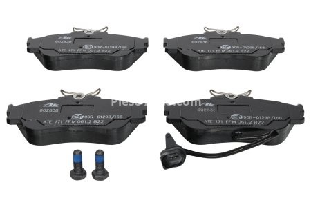 Set plăcuțe frână ATE, față (cu șuruburi ghidare etrier), pentru: VW TRANSPORTER T4 1.9D-2.8 07.90-06.03 3
