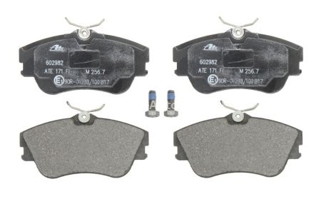 Set plăcuțe frână ATE, față (cu șuruburi ghidare etrier), pentru: VW TRANSPORTER T4 1.9D-2.8 07.90-06.03