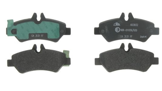 Set plăcuțe frână ATE, spate  (cu șuruburi ghidare etrier), pentru: VW CRAFTER 30-35, CRAFTER 30-50 2.0D/2.5D 04.06-12.16