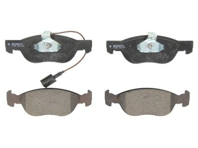Set plăcuțe frână față , BOSCH, pentru: ALFA ROMEO 145, 146; FIAT BARCHETTA, BRAVA, BRAVO I, MAREA, PUNTO; LANCIA DEDRA 1.2-1.9D 04.89-03.12