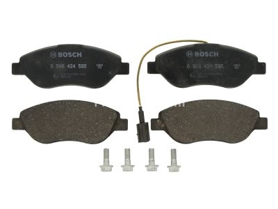Set plăcuțe frână față , BOSCH (cu accesorii; cu suruburi de ghidare a etrierului de frana; cu tampon de amortizare), pentru: ALFA ROMEO MITO; FIAT BRAVO II, STILO 1.3D-2.4 07.99-10.18