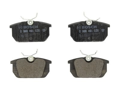 Set plăcuțe frână spate , BOSCH, pentru: ALFA ROMEO 145, 146, 155, 33, GTV, SPIDER; AUDI 100 C2; FIAT 131, BARCHETTA, BRAVO I, COUPE, CROMA, MAREA, PANDA, PUNTO, TEMPRA, TIPO 0.9-3.0 09.74-04.06
