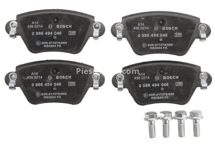Set plăcuțe frână spate , BOSCH, pentru: ALFA ROMEO 159; FORD COUGAR, MONDEO III; JAGUAR S-TYPE II, X-TYPE I; RENAULT KANGOO, KANGOO EXPRESS 1.0-4.0 09.99-