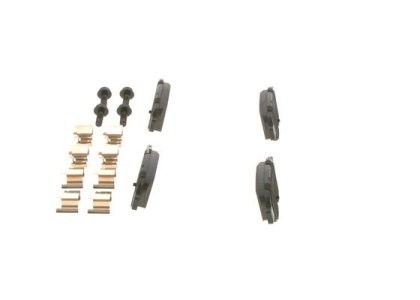 Set plăcuțe frână spate , BOSCH, pentru: ALFA ROMEO MITO; CITROEN C1; FIAT BRAVO II, MULTIPLA, STILO; PEUGEOT 107 1.0-2.4 09.00-10.18 3