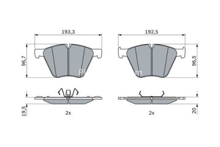 Set plăcuțe frână față , BOSCH, pentru: ROLLS-ROYCE GHOST I 6.6 12.09-03.20