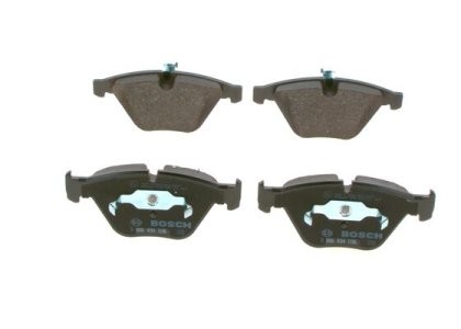 Set plăcuțe frână față , BOSCH ( cu lacat; cu tampon de amortizare), pentru: BMW 1 (E82), 3 (E90), 3 (E91), 3 (E92), 3 (E93), 5 (E60), 5 (E61) 2.5-6.0 07.01-08.16 3
