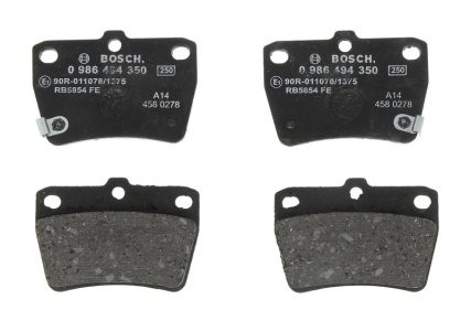 Set plăcuțe frână spate , BOSCH, pentru: TOYOTA RAV 4 I, RAV 4 II 1.6-2.4 01.94-12.14