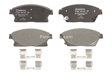 Set plăcuțe frână față , BOSCH, pentru:  CHEVROLET CRUZE, ORLANDO, TRAX, VOLT; OPEL AMPERA, ASTRA J, ASTRA J GTC, ASTRA J/HATCHBACK, MOKKA / MOKKA X, ZAFIRA C 1.3D-2.0D 05.86-