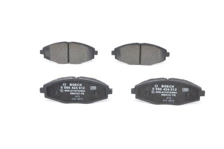 Set plăcuțe frână față , BOSCH, pentru: CHEVROLET CAMARO, LANOS, MATIZ, SPARK, SPARK/HATCHBACK; DAEWOO LANOS, MATIZ 0.8-6.2 05.97-
