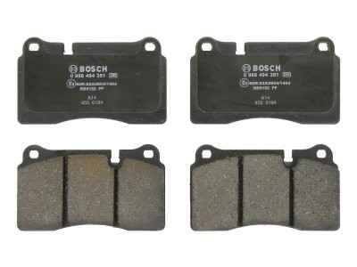 Set plăcuțe frână față , BOSCH, pentru: CHEVROLET CORVETTE; LAND ROVER RANGE ROVER III, RANGE ROVER SPORT I 3.6D/4.2/6.2 02.05-12.19