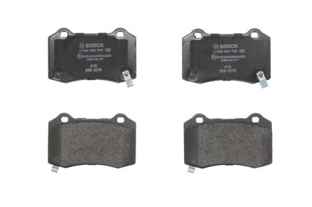 Set plăcuțe frână spate , BOSCH, pentru: CHEVROLET CAMARO; CHRYSLER 300C; DODGE CHALLENGER, CHARGER, MAGNUM; JEEP GRAND CHEROKEE, GRAND CHEROKEE III, GRAND CHEROKEE IV 2.7-Electric 09.04-
