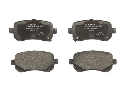 Set plăcuțe frână spate , BOSCH (cu tampon de amortizare), pentru: CHRYSLER GRAND VOYAGER V, TOWN & COUNTRY, VOYAGER V; DODGE GRAND, JOURNEY; FIAT FREEMONT 2.0D-4.0 06.07-