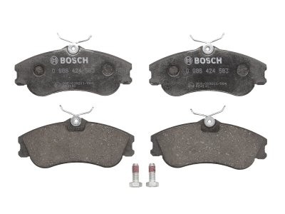 Set plăcuțe frână față , BOSCH, pentru: CITROEN BERLINGO, BERLINGO/MINIVAN, XSARA PICASSO; PEUGEOT 206, 208 II, PARTNER ORIGIN, PARTNER ORIGIN/MINIVAN 1.2-Electric 07.96- 1