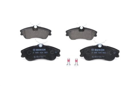 Set plăcuțe frână față , BOSCH, pentru: CITROEN BERLINGO, BERLINGO/MINIVAN, XSARA PICASSO; PEUGEOT 206, 208 II, PARTNER ORIGIN, PARTNER ORIGIN/MINIVAN 1.2-Electric 07.96- 2