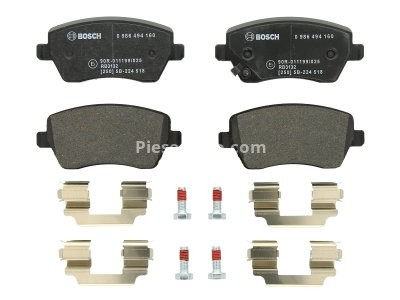 Set plăcuțe frână față , BOSCH, pentru: DACIA DUSTER; OPEL AGILA; SUZUKI SWIFT III 1.0-1.6 02.05-