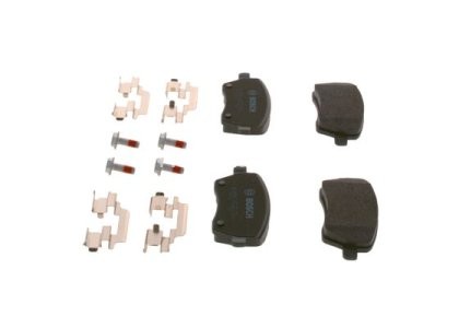 Set plăcuțe frână față , BOSCH ( cu suruburi; cu tampon de amortizare), pentru: MERCEDES CITAN MIXTO (DOUBLE CABIN), CITAN (MPV) 0.9-Electric 06.01-