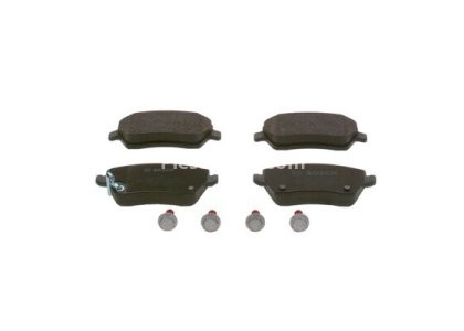 Set plăcuțe frână față , BOSCH (cu accesorii; cu tampon de amortizare), pentru: DACIA DUSTER; NISSAN MICRA III, MICRA IV, MICRA V, NOTE; RENAULT CLIO IV; SUZUKI SWIFT III 0.9-1.6 01.03- 3
