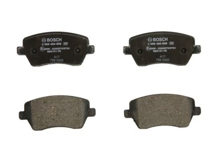 Set plăcuțe frână față , BOSCH (cu tampon de amortizare), pentru: MERCEDES CITAN MIXTO (DOUBLE CABIN), CITAN (MPV), CITAN/MINIVAN (W415); DACIA DOKKER, DOKKER EXPRESS/MINIVAN 0.9-Electric 01.03-