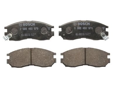 Set plăcuțe frână față , BOSCH, pentru: DODGE AVENGER; HYUNDAI SANTAMO; MITSUBISHI COLT III, COLT IV, ECLIPSE I, ECLIPSE II, GALANT VI, GALANT VII, GALANT VIII, L200, LANCER IV 1.6-2.5D 11.87-12.07