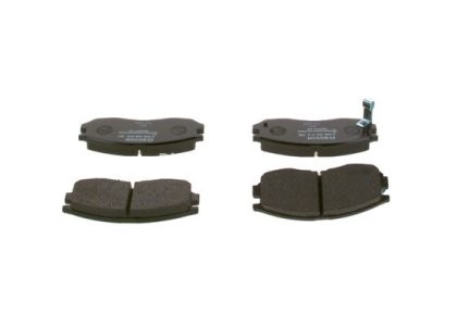 Set plăcuțe frână față , BOSCH, pentru: DODGE AVENGER; HYUNDAI SANTAMO; MITSUBISHI COLT III, COLT IV, ECLIPSE I, ECLIPSE II, GALANT VI, GALANT VII, GALANT VIII, L200, LANCER IV 1.6-2.5D 11.87-12.07 3