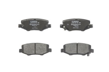 Set plăcuțe frână spate , BOSCH, pentru: DODGE NITRO; JEEP CHEROKEE, COMPASS, WRANGLER III 2.4-4.0 08.06-