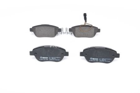 Set plăcuțe frână față , BOSCH, pentru: FIAT BRAVO II, DOBLO, DOBLO CARGO, GRANDE PUNTO, IDEA, LINEA, STILO; LANCIA DELTA III, MUSA 1.3D-2.0D 10.01- 3